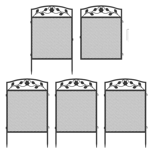 Feature 5 Panel Decorative Garden Fence Iron Path Gate