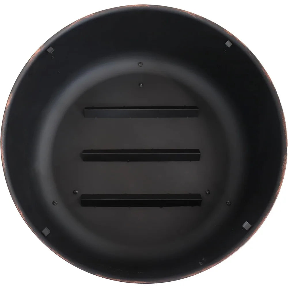 Heavy Duty Steel Cauldron Fire Pit With Spark Screen